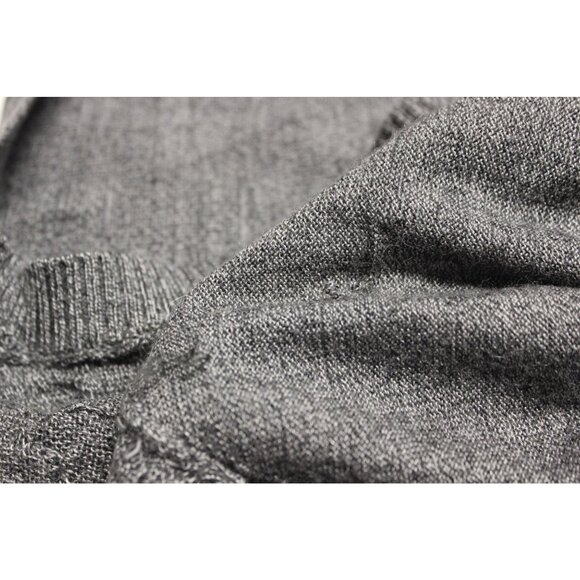 Joseph Abboud men's gray merino wool blend textured v-neck pullover sweater L‎ - Picture 10 of 11